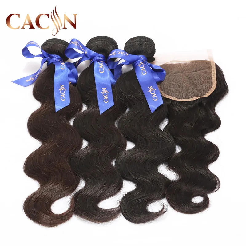 Raw virgin hair body wave 3 & 4 bundles with lace closure, Brazilian hair bundles with closure, Peruvian hair, Malaysian hair, and Indian hair with cl