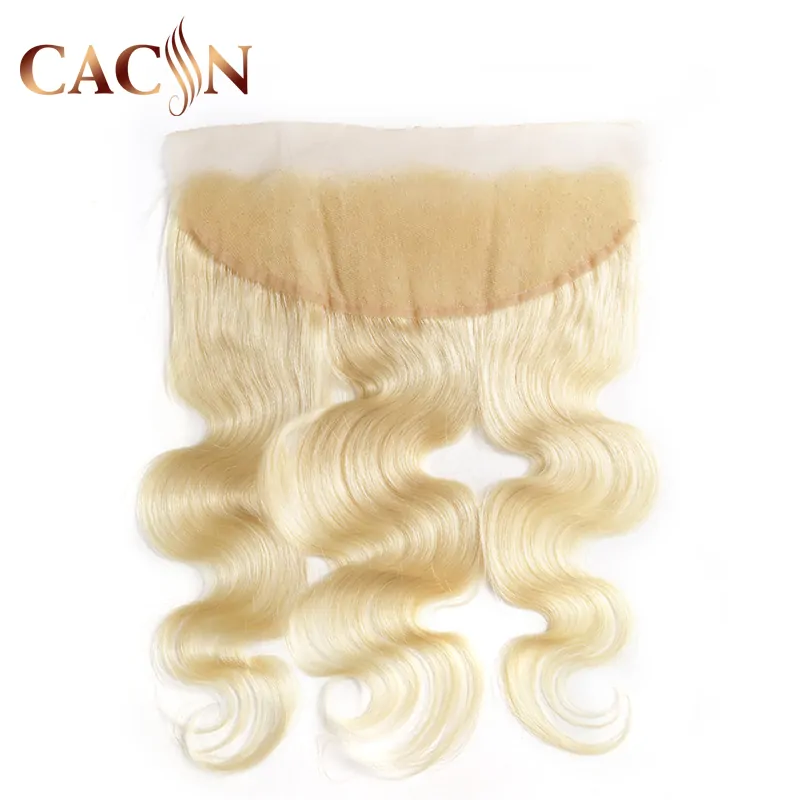 Bleached 613 lace frontal 13x4, Brazilian hair body wave, 613 blonde color